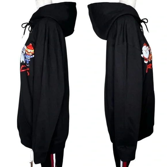 New Rudolph FRIENDS Graphic Sweatshirt Hoodie Black Unisex Women’s XL NWT - Picture 6 of 16
